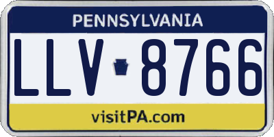 PA license plate LLV8766