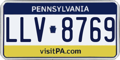 PA license plate LLV8769