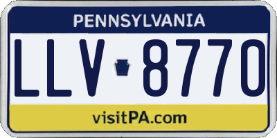 PA license plate LLV8770