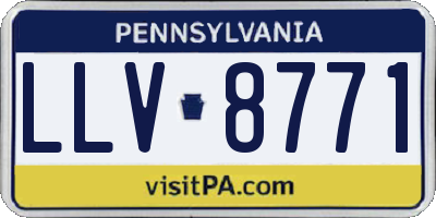 PA license plate LLV8771