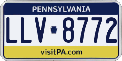 PA license plate LLV8772