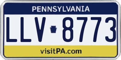 PA license plate LLV8773