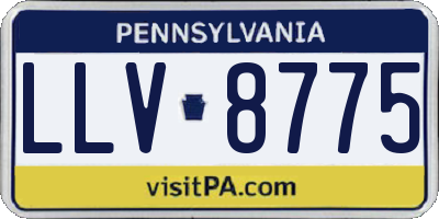 PA license plate LLV8775