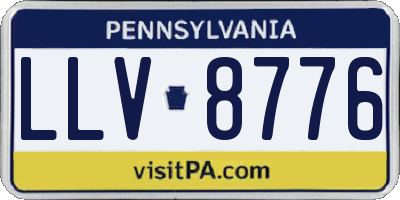 PA license plate LLV8776