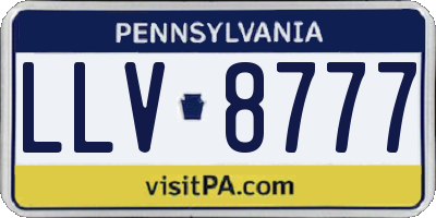 PA license plate LLV8777
