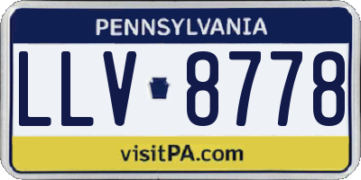 PA license plate LLV8778