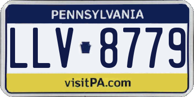 PA license plate LLV8779
