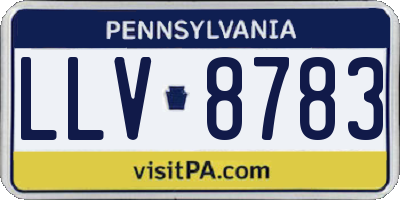 PA license plate LLV8783
