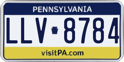 PA license plate LLV8784
