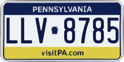 PA license plate LLV8785