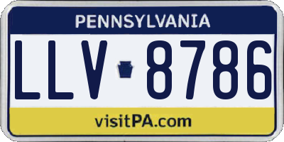 PA license plate LLV8786