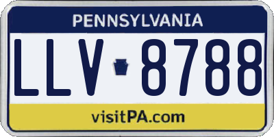 PA license plate LLV8788