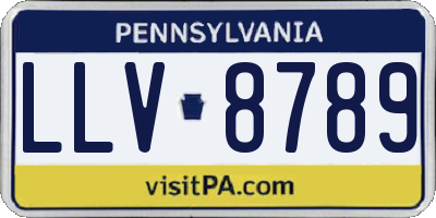 PA license plate LLV8789