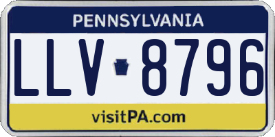 PA license plate LLV8796