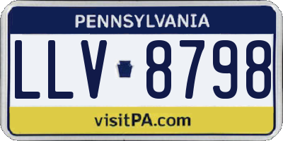 PA license plate LLV8798