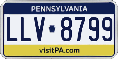 PA license plate LLV8799