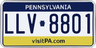 PA license plate LLV8801