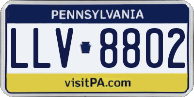 PA license plate LLV8802