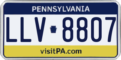 PA license plate LLV8807