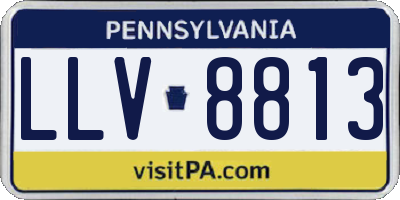 PA license plate LLV8813