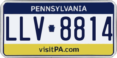 PA license plate LLV8814
