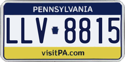 PA license plate LLV8815
