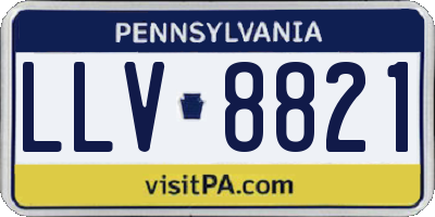 PA license plate LLV8821