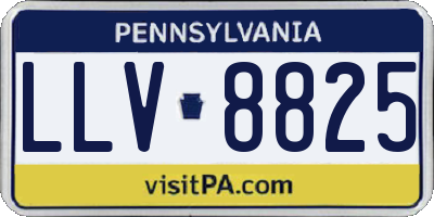 PA license plate LLV8825