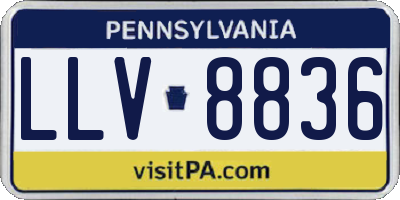 PA license plate LLV8836