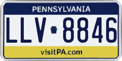 PA license plate LLV8846
