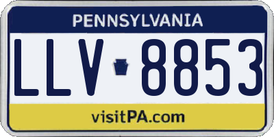 PA license plate LLV8853