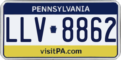 PA license plate LLV8862