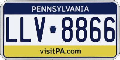 PA license plate LLV8866