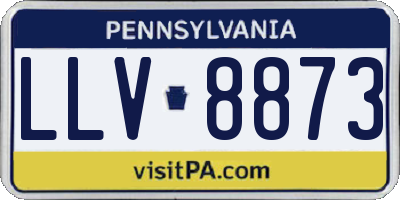PA license plate LLV8873