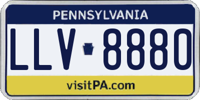 PA license plate LLV8880