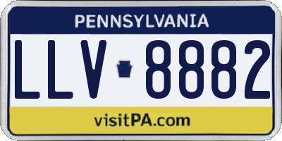 PA license plate LLV8882