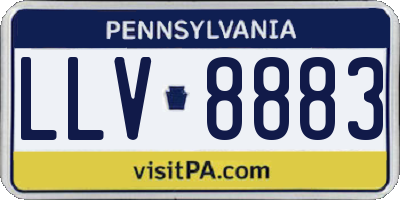 PA license plate LLV8883