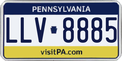 PA license plate LLV8885