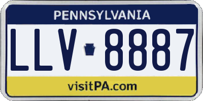 PA license plate LLV8887