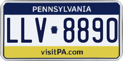 PA license plate LLV8890