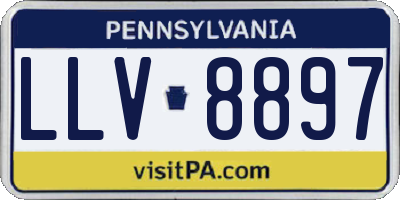 PA license plate LLV8897