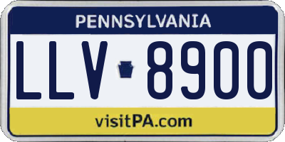 PA license plate LLV8900