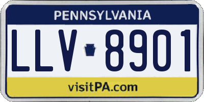 PA license plate LLV8901