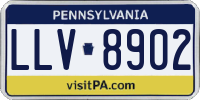 PA license plate LLV8902