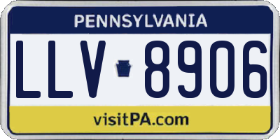 PA license plate LLV8906