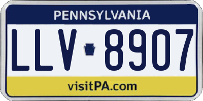 PA license plate LLV8907