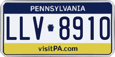 PA license plate LLV8910