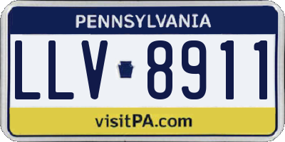 PA license plate LLV8911