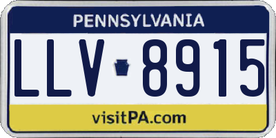 PA license plate LLV8915