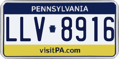 PA license plate LLV8916